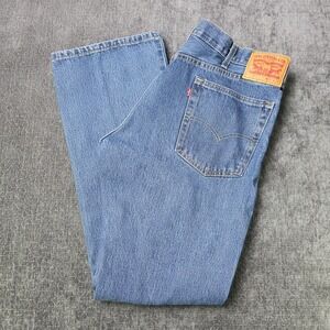 Levi's 517 Bootcut Jeans Mens 36x32 Light Wash Boot Cut Denim Cowboy Western
